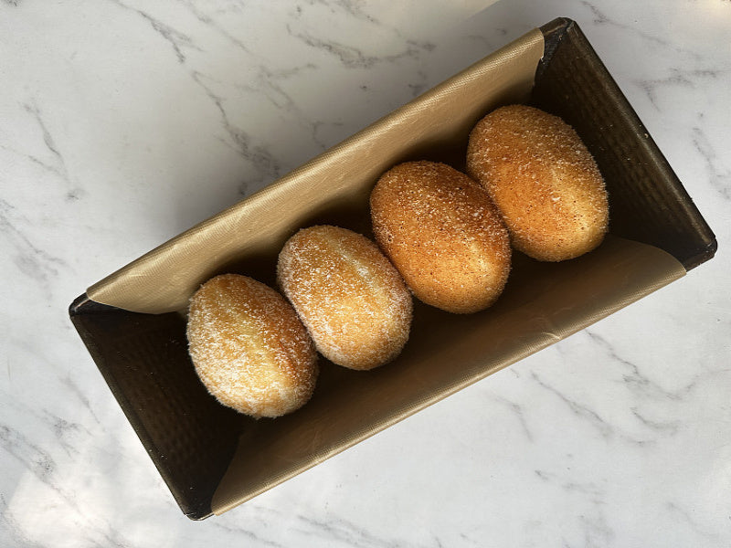 Box Of 4 Sugar/Cinnamon Sugar Dusted Vegan Brioche Doughnuts