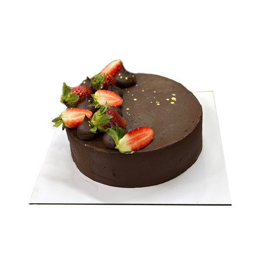 Rich Chocolate Strawberry Cake