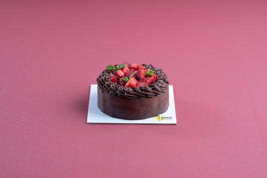Vegan Chocolate Strawberry Cake