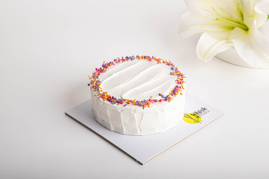 Vegan Vanilla Custard Birthday Cake